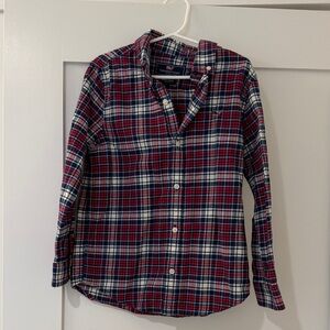 Vineyard Vines Red and Blue Plaid Kids Button Down Shirt
